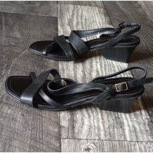 Monterey Bay Clothing Co. Women's 6M Abby Brown Brazilian Leather Wedge Sandals